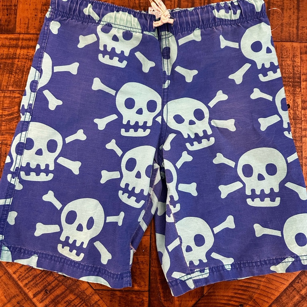 Skull Print Blue Men's Shorts